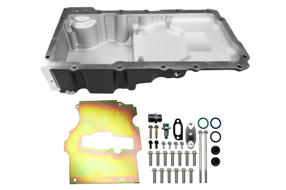 FiTech Fuel Injection FiTech FiTech Plus, LS Swap Oil Pan, Ultra Low Profile, Black, 6.10L w/Filter Capacity