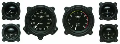 Classic Instruments Classic Instruments Moal Bomber 6 Gauge Set W/Bezels