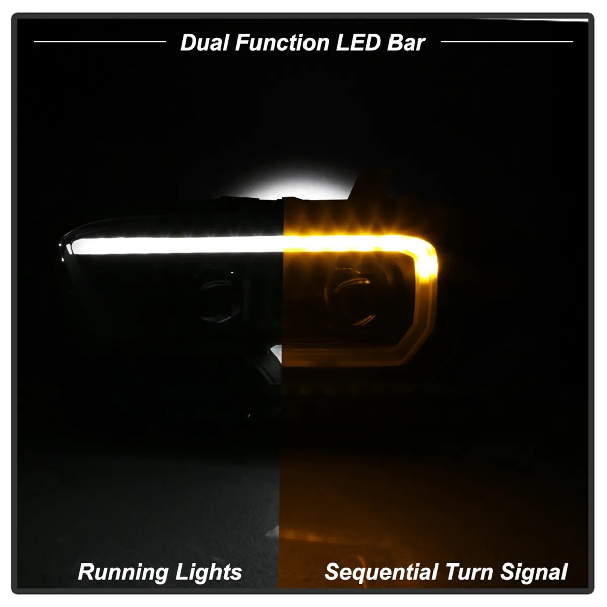 1622 Tacoma Sr/Sr5 Models Only (Ex Trd Models ) DRL Light Bar Projector Headlig product image