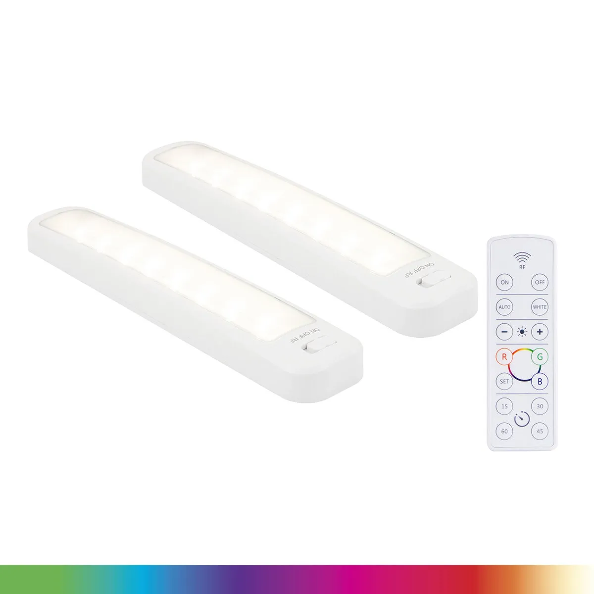 Energizer 12in. Battery Operated Color-Changing LED Light Bar with Remote, 2 Pack, White product image