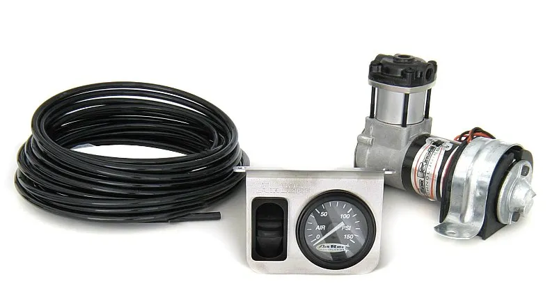 On-Demand 1 Way Compressor Kit W/ Analog Gauge Model 215 Compressor Control Panel W/ One Switch And Single Needle Gauge Airline And Fittings Ridetech product image