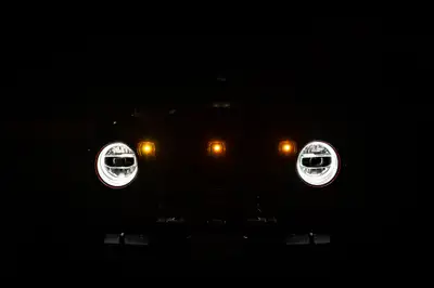 DV8 Offroad DV8 Offroad Grjl-02 Grjl-02 18-22 Jeep Wrangler JL Front Grill Amber Accent Lights