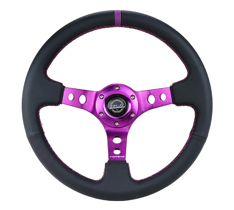 Steering Wheel 350mm 3in Dish Black Leather product image