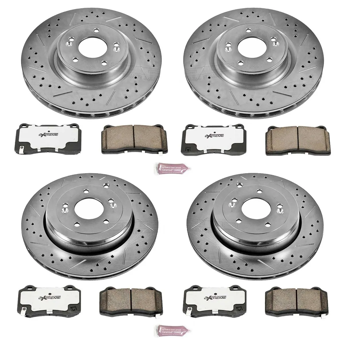 Z26 Street Warrior Upgrade Kit: Drilled/Slotted Rotors; Carbon-Fiber Ceramic Pads product image