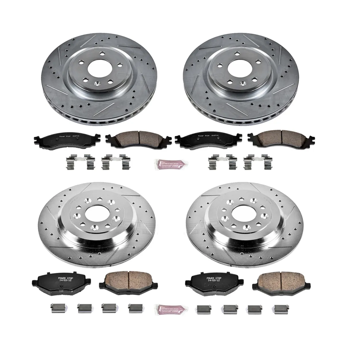 Z23 Evolution Sport Upgrade Kit: Drilled/Slotted Rotors; Carbon-Fiber Ceramic Pads W/Hardware product image