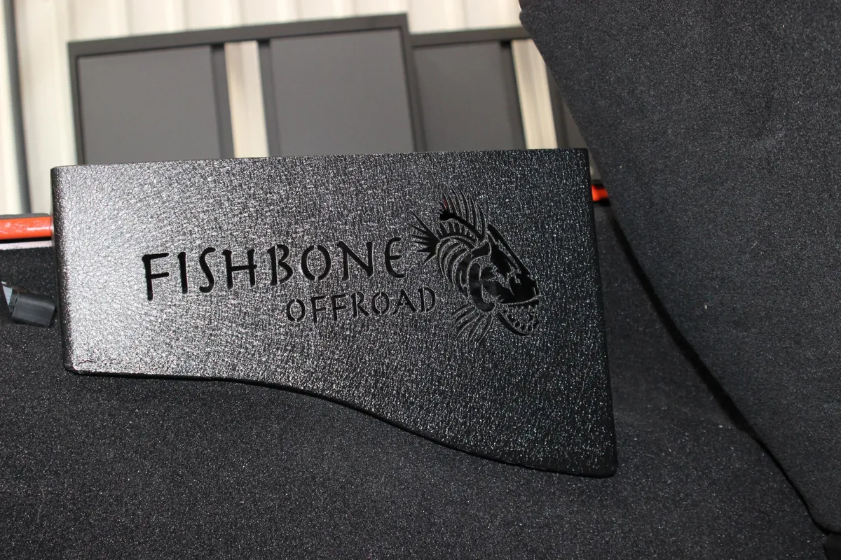 Jeep JK Wheel Well Storage Bins 07-18 Wrangler JK 4 DR Black Textured Powdercoat Steel Fishbone Offroad product image