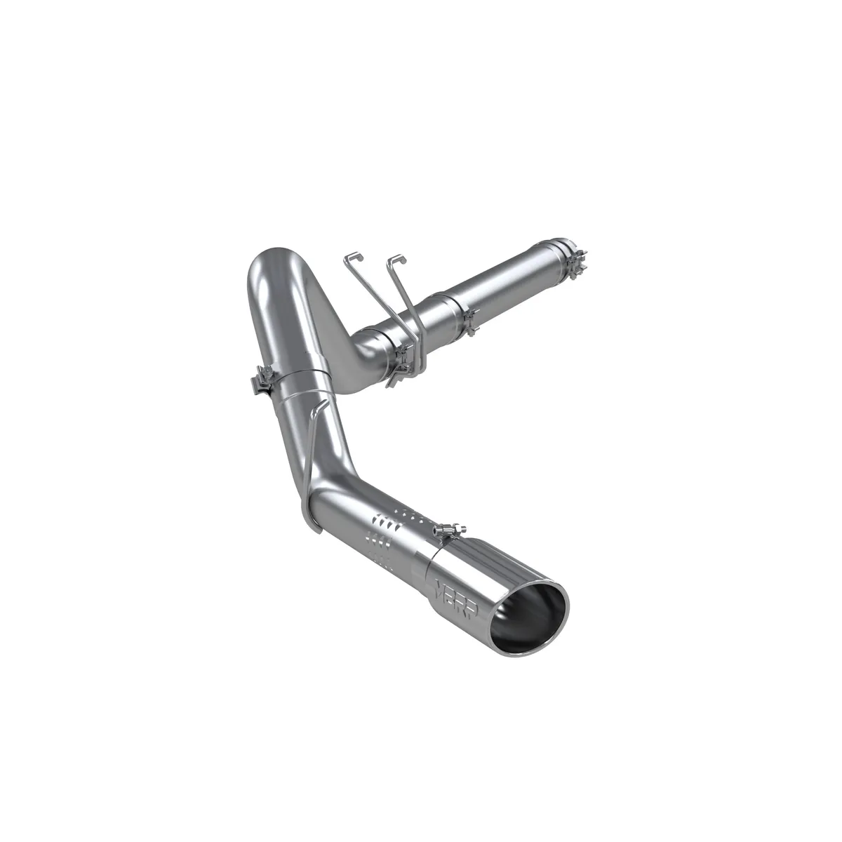 Armor Plus Filter Back Exhaust System; 4 in.; Incl. Adapter/Ext. Pipes/Over Axle Pipe/Tailpipe/Hardware/5 in. OD Tip; Single Side Exit; T409 Stainless Steel; product image