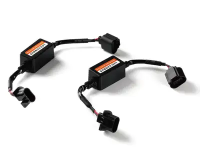 Xprite Xprite LED Headlight Canbus Wiring Kit Computer Warning Error Free Anti Flicker Resistor Canceler Decoder (Pair) (H13)