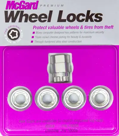 McGard Wheel Lock Set M14x2.0 Nut Uhc (Under Cap) Cone Seat 13/16 Hex .893 in Oal
