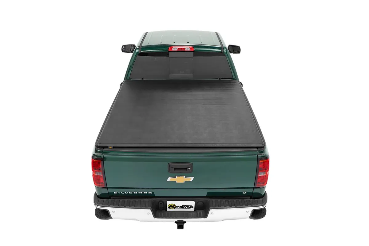 Bestop Soft Tonneau Cover EZ-Roll For 2015-24 Colorado/Canyon 5.0 Foot Black Tailgate Spoiler Not Included Bestop