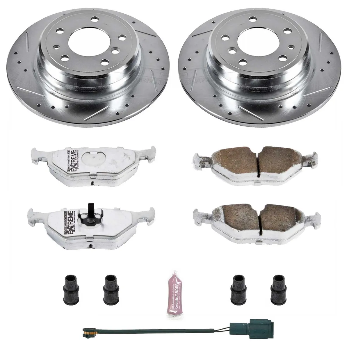 Z26 Street Warrior Upgrade Kit: Drilled/Slotted Rotors; Carbon-Fiber Ceramic Pads W/Hardware; Pad Sensors product image