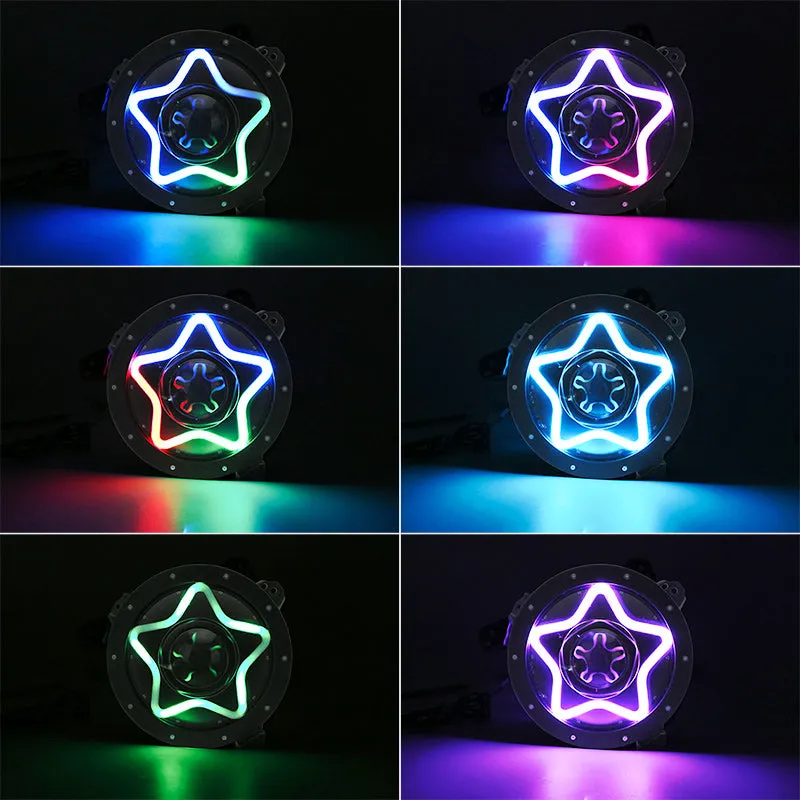 Star Style 9 Inch LED RGB Halo Headlights with Turn Signals for 2018-Later Jeep Wrangler JL and Gladiator JT product image