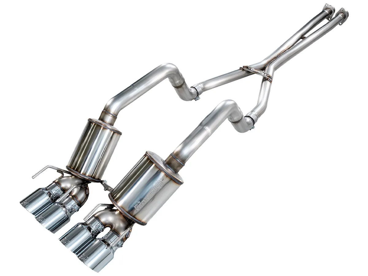 AWE Touring Edition Axleback Exhaust for C6 Chevrolet Corvette 6.0L (2005-2007) and 6.2L (2008) - Diamond Black Tips 3015-43660 product image