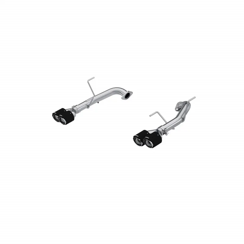 Armor Pro Cat Back Exhaust System; 2.5 in. Tubing; Dual Split Rear; T304 Stainless Steel; 4.0 in. Dual Carbon Fiber Tips; product image