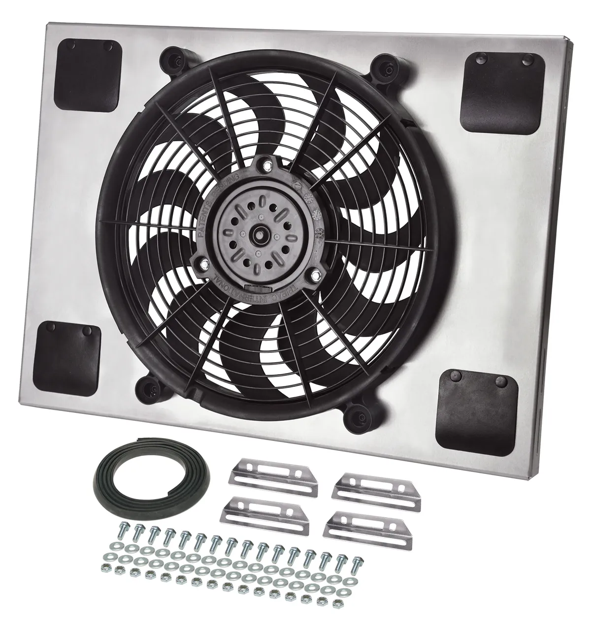 Derale 16827 Powerpack - High Output Single 14 Electric RAD Fan/Aluminum Shroud Kit product image