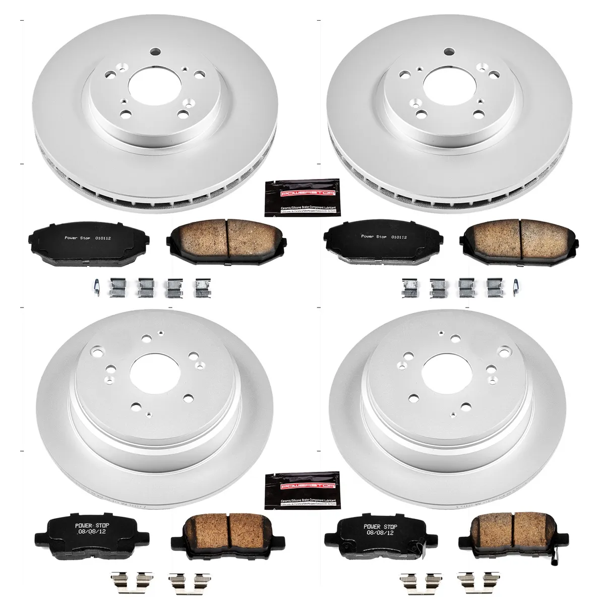 Z17 Geomet Coated Rotor Kit: Genuine Geomet Fully Coated Rotors; Ceramic Pads W/Hardware product image