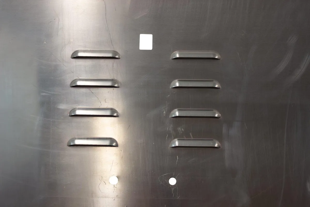 201318 Wrangler Fishbone JK Hood Louver (1318)raw Unpainted Raw Aluminum product image