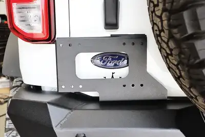 LoD Offroad 2021+ Bronco Rear License Plate Door Mount (Black Powder Coated)