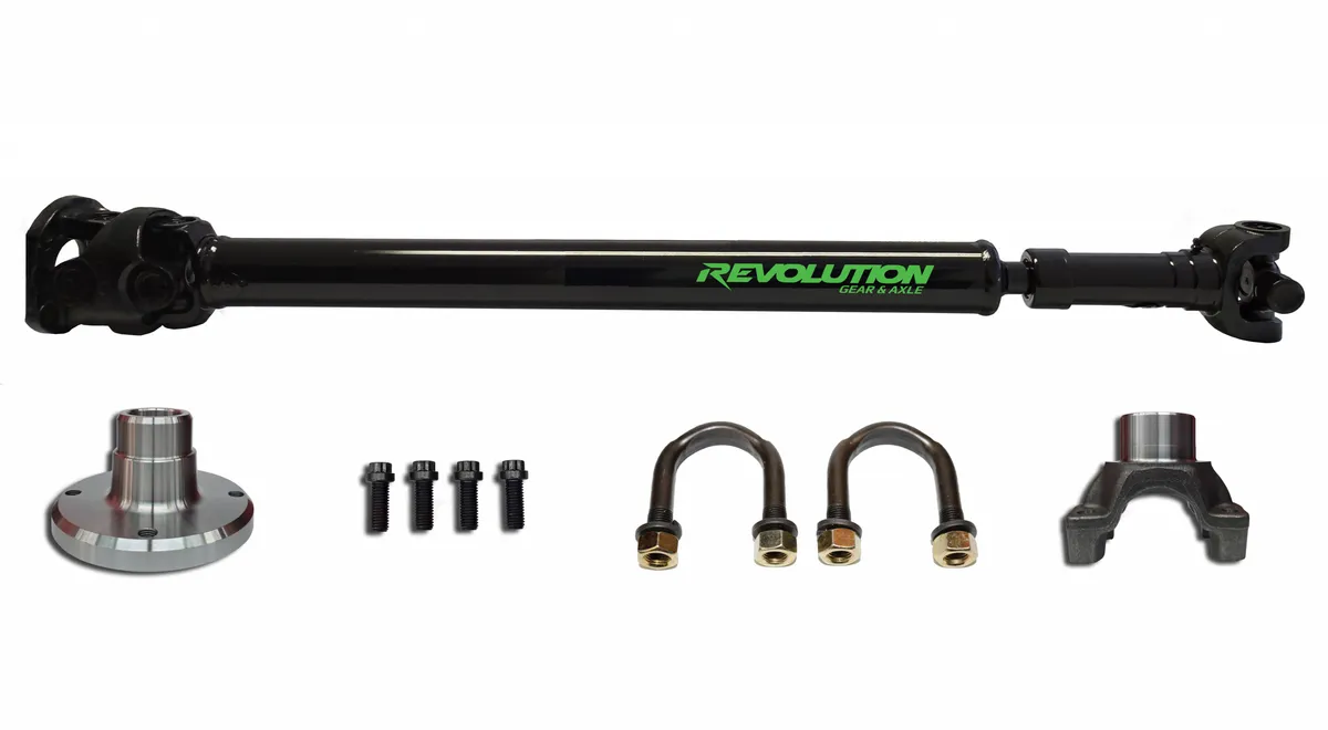 Jeep Wrangler JK Rear 1350 CV Driveshaft 4 Door with Pinion Yoke Revolution Gear product image