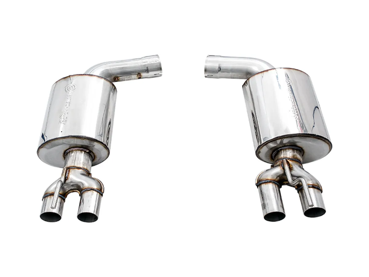 AWE Track Edition Exhaust for 15+ Challenger 6.4 / 6.2 SC - Chrome Silver Quad Tips product image