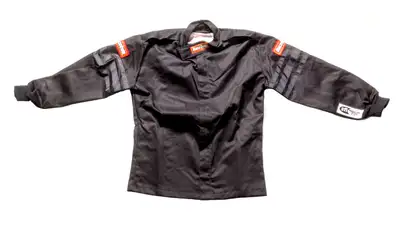 Racequip Single Layer Racing Driver Fire Suit Jacket Sfi 3.2a 1 Black Trim Youth jr Small