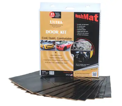 Hushmat Hushmat Ultra Door Kit 10 12in x 12in Sheets 10sq.ft. Black