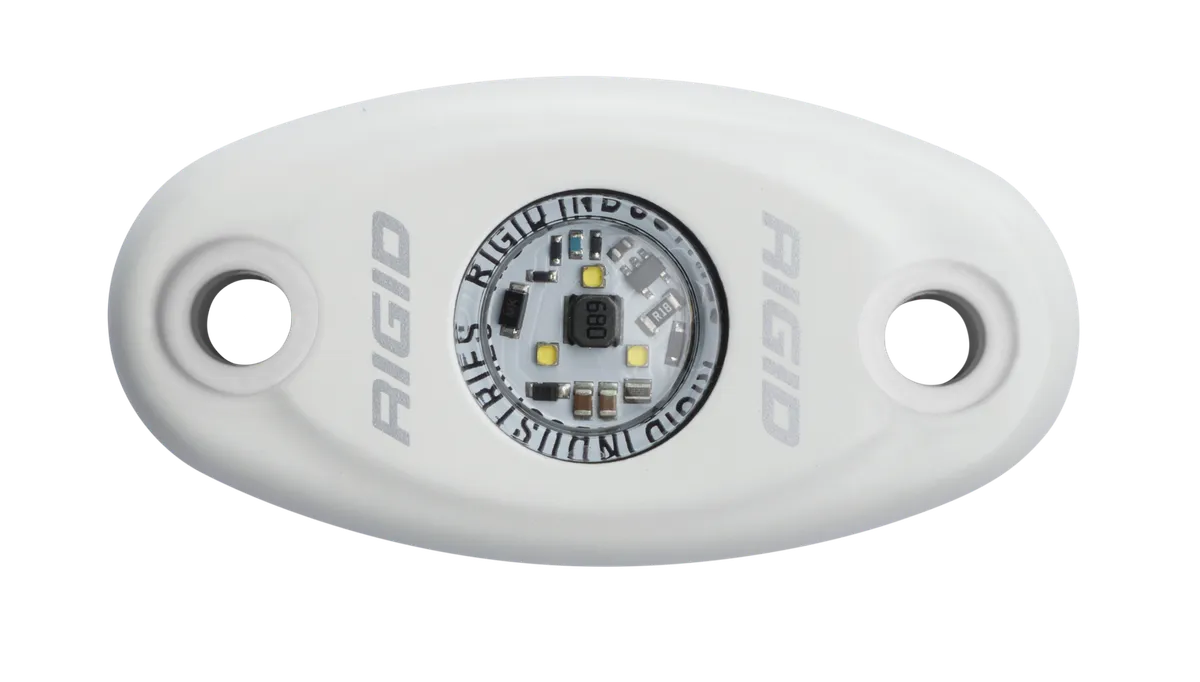RIGID A-Series LED Light, High Power, Cool White, White Housing, Single product image