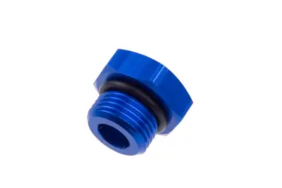 Redhorse Performance 12 An/Jic Straight Thread (Oring) Port Plug Blue