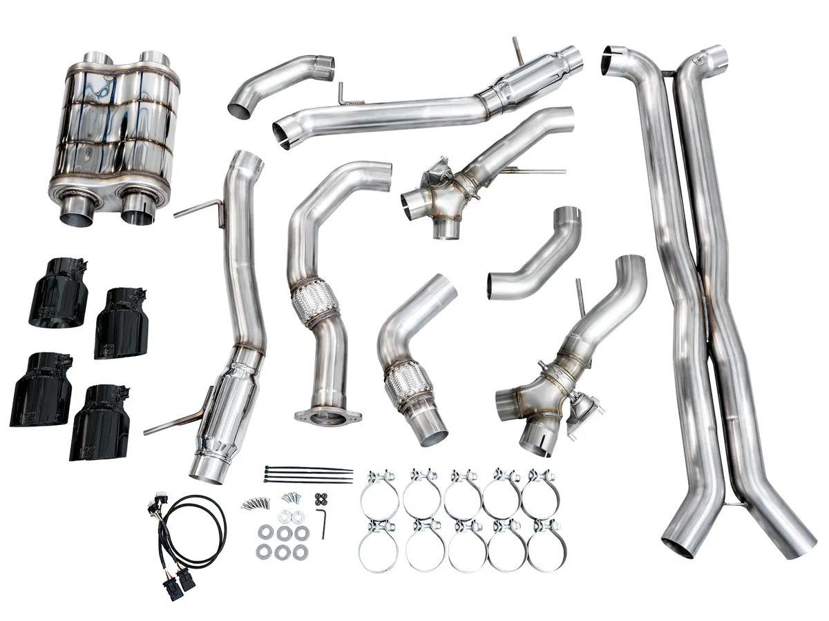AWE SwitchPath Exhaust for Cadillac CT4-V Blackwing - Chrome Silver Tips - 3025-42436 product image