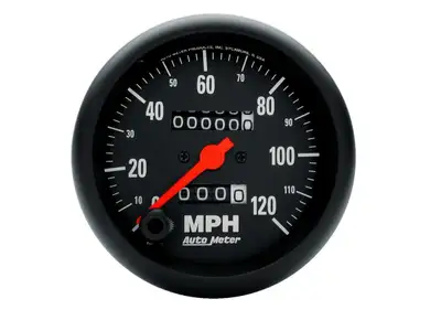 AutoMeter Gauge, Speedometer, 3 3/8", 120mph, Mechanical, Z Series