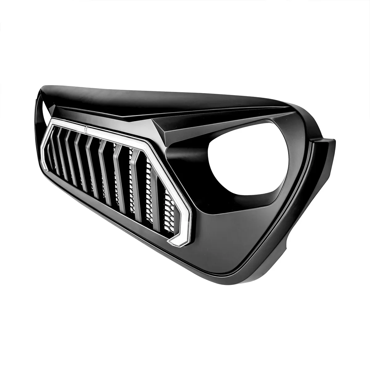 Gladiator Vader Grille W/ LED DRL and Turn Signals - Matte Black For 18+ Jeep Wrangler JL & Gladiator JT product image