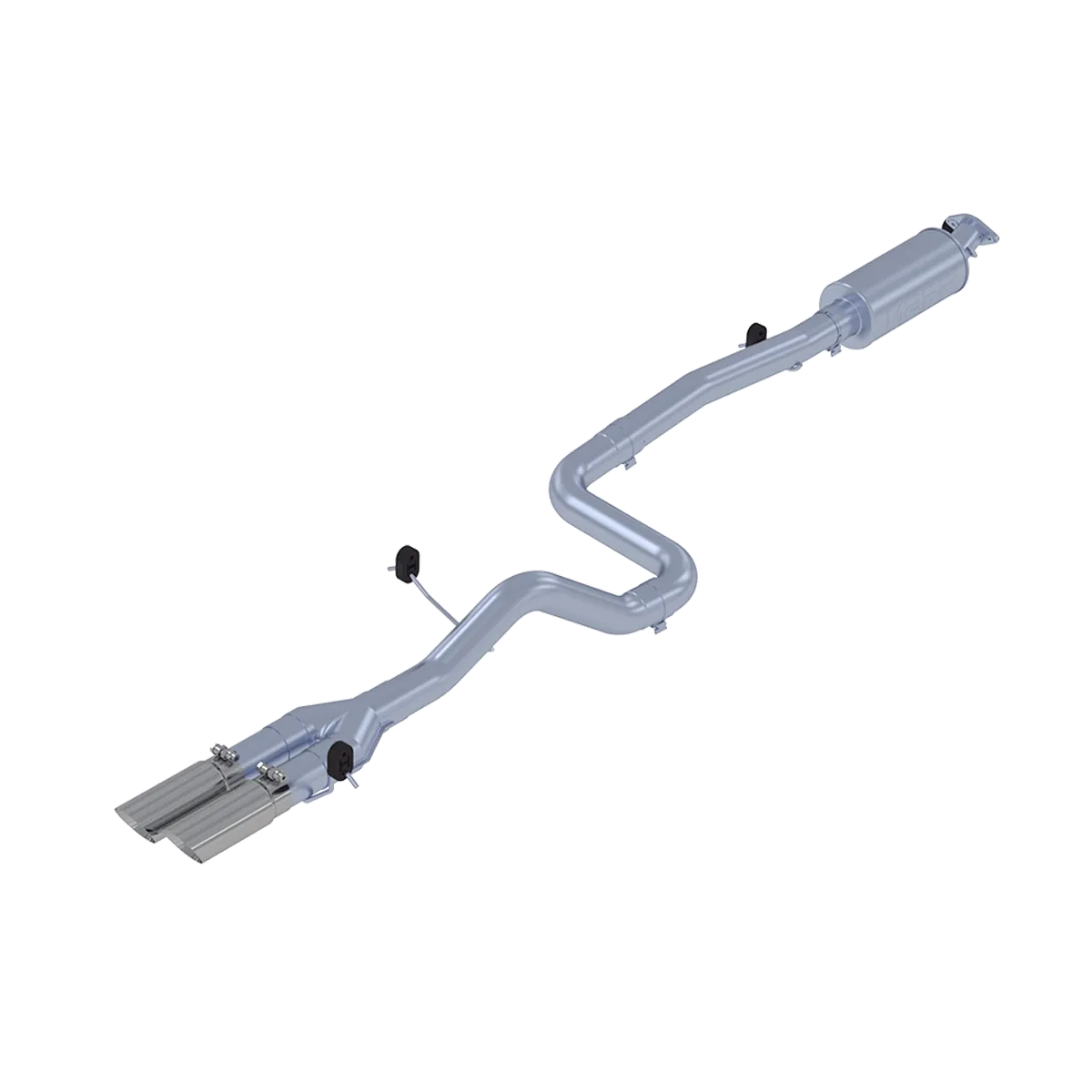 Armor Lite Cat Back Exhaust System; 3 in.; Incl. Muffler/Front Extension Pipe/Extension Pipe/Tailpipe/Hardware/3.5 in. OD Tip; Dual Outlet Exit; Aluminized; product image