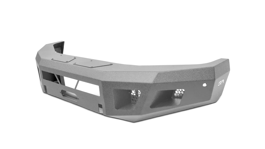 ECO-Series Front Winch Bumper; 1/8 in. Steel Plate w/1/4 in. Winch Plate; Textured Black; product image