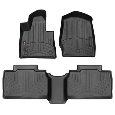 Weathertech WeatherTech 2020 - 2021 Ford Explorer Black Front and Rear Floorliners 441575-1-2