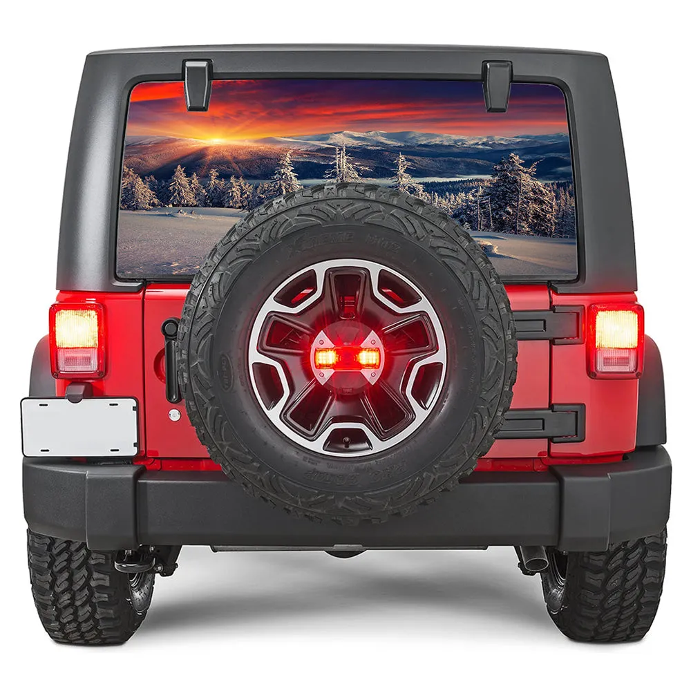 Snowy Hills Rear Window Decal product image