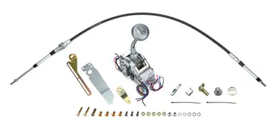Lokar Electronic Sport Shifter; Floor; 8 in. Lever; Mushroom Shift Knob; For Use w/6L80 Transmission; Incl. Lever/Brackets/Neutral Safety Switch/ Hardware;