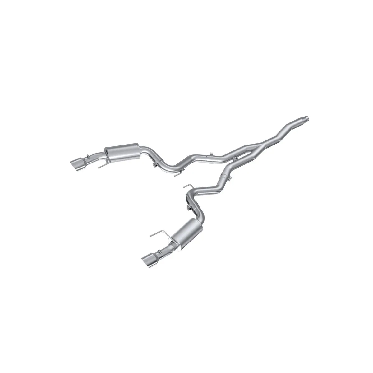 3 Inch Cat Back Exhaust System For 15-18 Ford Mustang 2.3 EcoBoost and 19-Up Ford Mustang 2.3L EcoBoost Dual Split Rear Street Version 4.5 Inch Tips Aluminized Steel MBRP product image