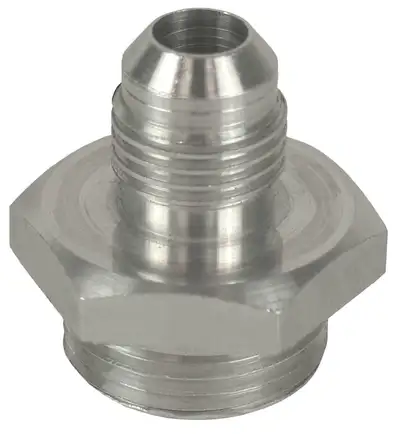 Derale Aluminum Cooler/Adapter Fitting -6AN x 5/8-18 O-ring, Black Anodized