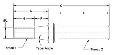 Steinjager Tapered Style Fits 3/4 bore 9/16-18 10 degree taper