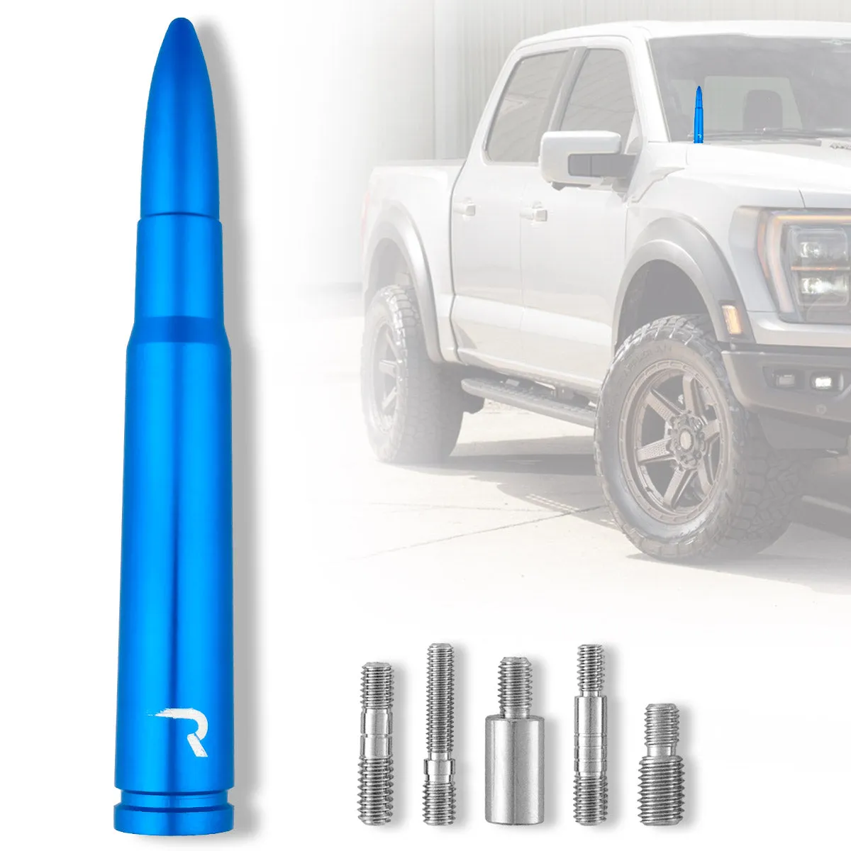 .50 Cal Bullet Antenna (Fits OEM Factory Threaded Antenna) Multiple Colors product image