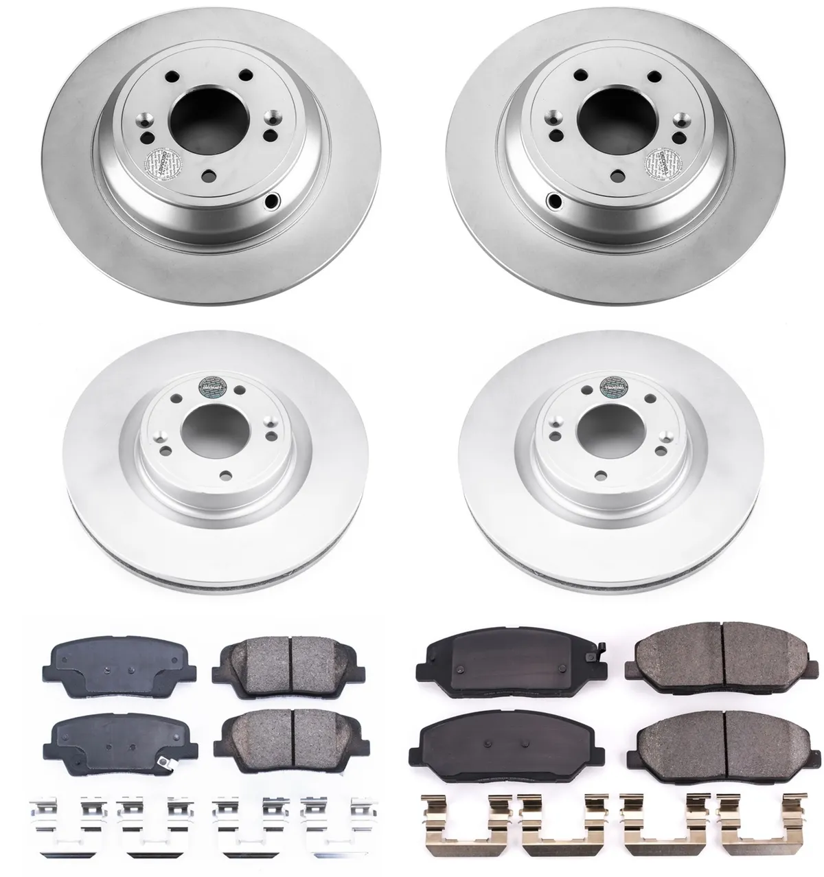 Z17 Geomet Coated Rotor Kit: Genuine Geomet Fully Coated Rotors; Ceramic Pads W/Hardware product image