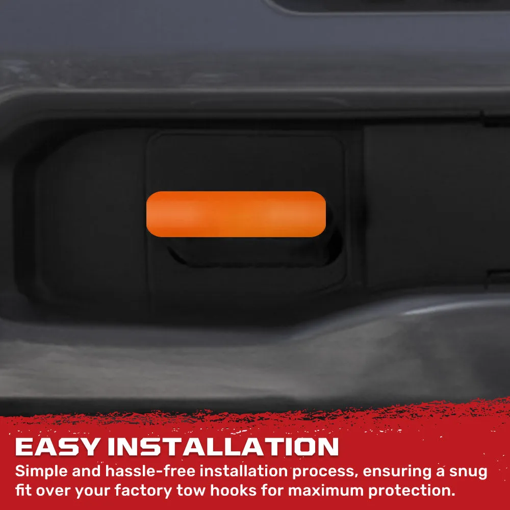 Chevy 20-25 Silverado 1500 Tow Hook Covers 2-Piece Set of Silicone Covers Standard & LED Options - Multiple Colors product image
