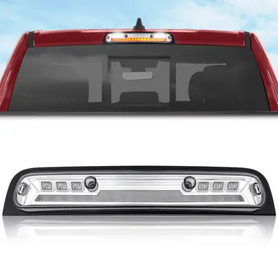 Recon Accessories LED 3rd Brake Dodge 19-21 RAM 1500 And 19-21 RAM 2500 3500 - Ultra High Power Red LED 3rd Brake Light Kit w Ultra High Power Cree Xml White LED Cargo Lights - Clear Lens