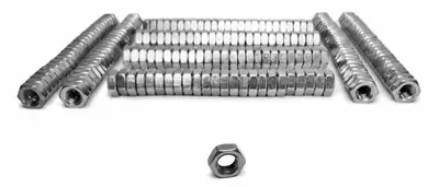 Steinjager Nuts Bulk Jam 5/8-18 LH 200 Pack Grade 2 Plated Zinc Yellow