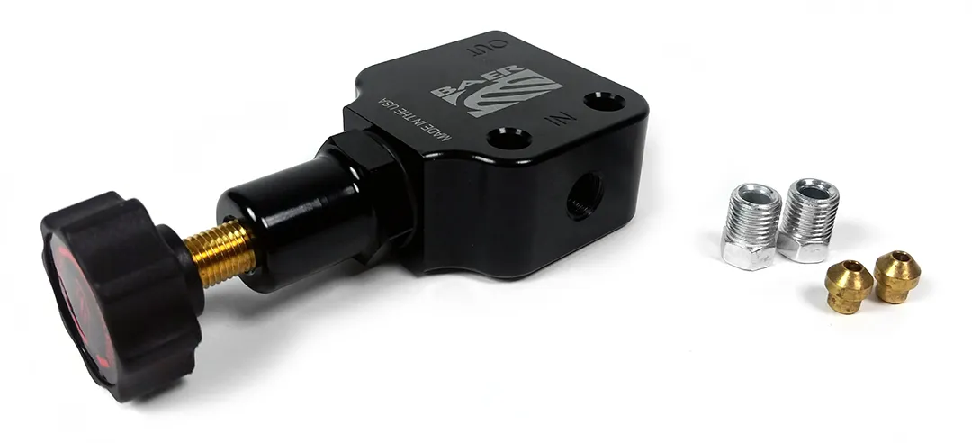 Baer Brakes Black General Fit Adjustable Proportioning Valve, Inline, with 3/8-24 Fittings product image