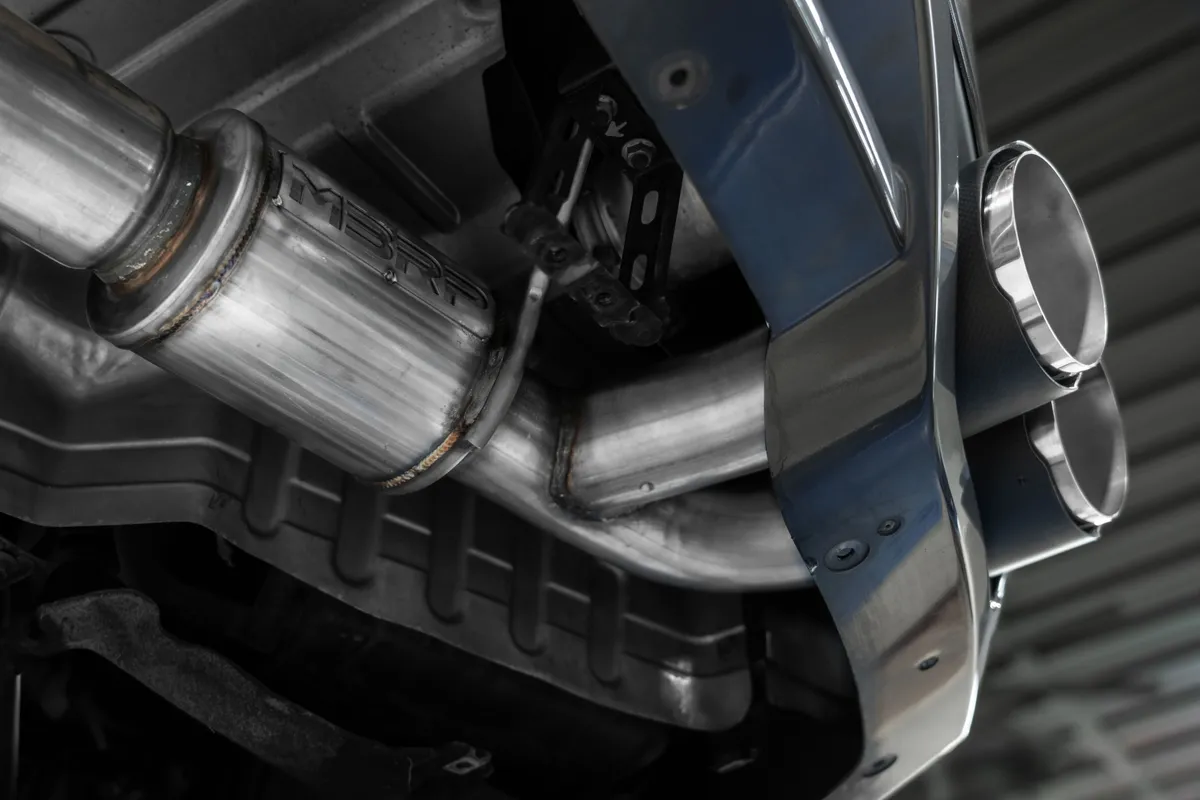 2009-2024 Nissan GT-R 3.8L Armor Pro T304 Stainless Steel 3.5 Inch Cat-Back Dual Split Rear with Quad Carbon Fiber Tips MBRP product image