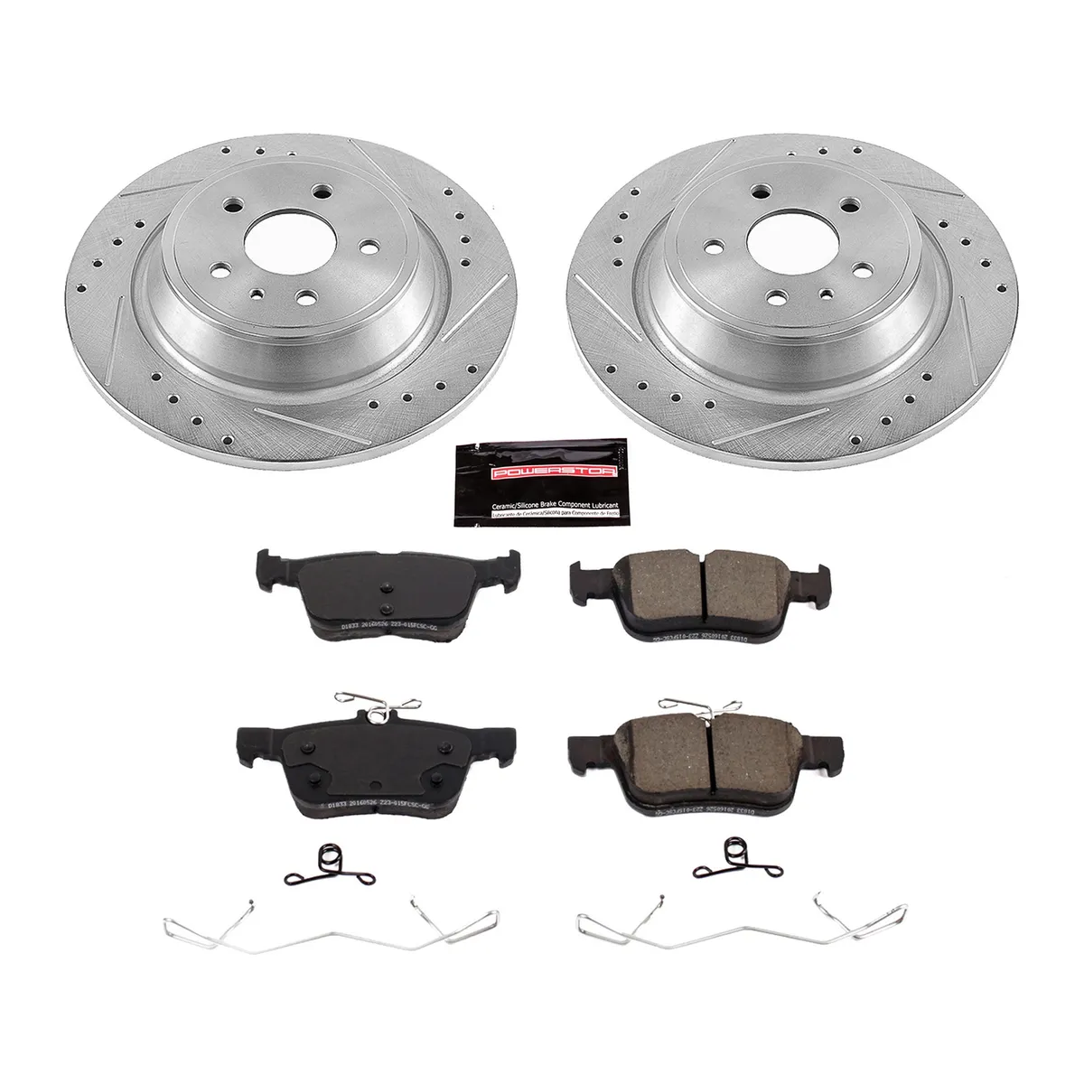 Z23 Evolution Sport Upgrade Kit: Drilled/Slotted Rotors; Carbon-Fiber Ceramic Pads W/Hardware product image