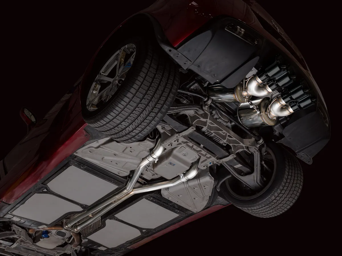 AWE Touring Edition Axleback Exhaust for C6 Chevrolet Corvette 6.2L (2009-2013) - Chrome Silver Tips 3015-42662 product image