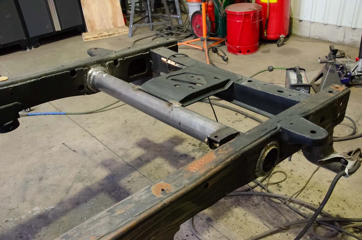 Rust Buster 2011-2018 Chevy Silverado 2500hd 3500hd Single Rear Wheel Gmc Sierra 2500hd 3500hd Single Rear Wheels - Fits All Cab And Bed Configurations Forward Spare Tite Crossmember Rb7836 product image