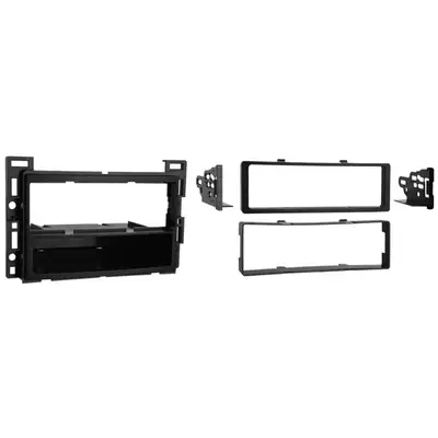 Metra Electronics Turbokits; Radio Installation Kit; Incl. Instr./Hardware/Storage Pocket/Snap-In Iso Support System/Iso Trim Ring; Recessed Din Mount; High-Grade ABS Plastic; Matte Black;
